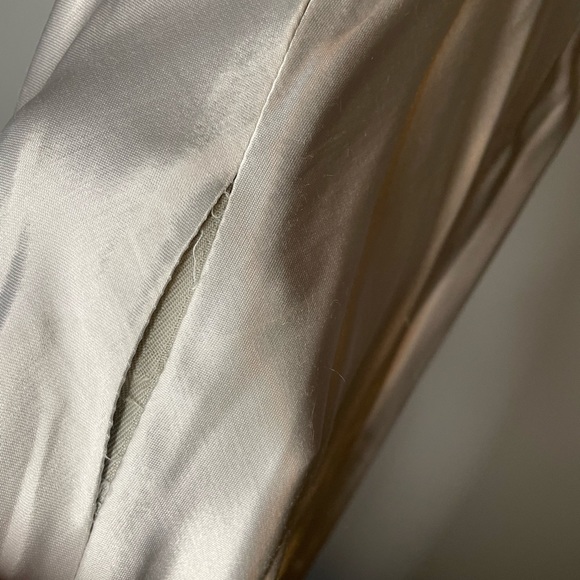 Silver Formal Dress with Sequin Top and Tie Back - Picture 11 of 13